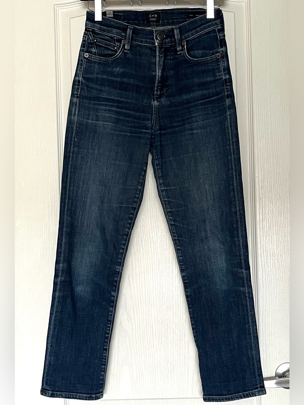 Citizens of Humanity Cara High Rise Cigarette Ankle Jeans Blue 23